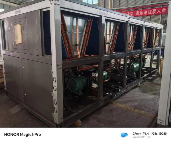 Sistema integrado de refrigeração industrial de 120 cv Tipo de parafuso semi-hermético
