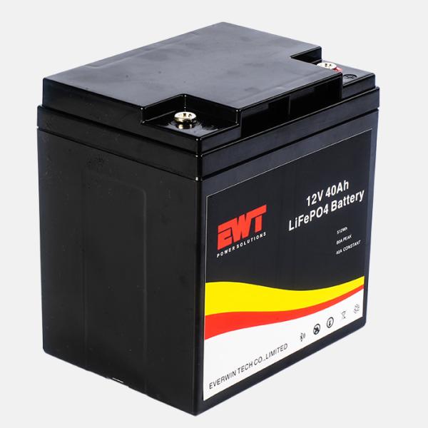 12.8V 40Ah Batería de Fósfato de Hierro de Litio Pack Carritos de golf Almacenamiento 12V LiFePO4 LFP IFR26650 Batería de litio
