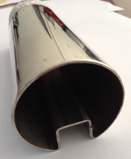 Stainless steel slotted tube,Glass channel tube,304 polished ss slotted pipe