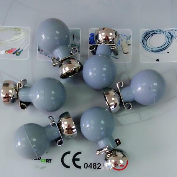 Gray CE  Ecg Ekg Electrodes ISO 13485 Suction Cup Electrodes