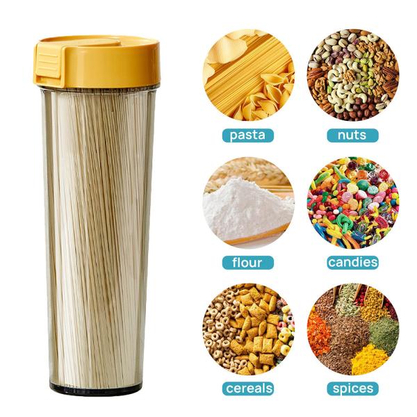 1000 ml Grande Cozinha Esparguete Pasta Noodles Nozes farinha Cereais recipientes de armazenamento