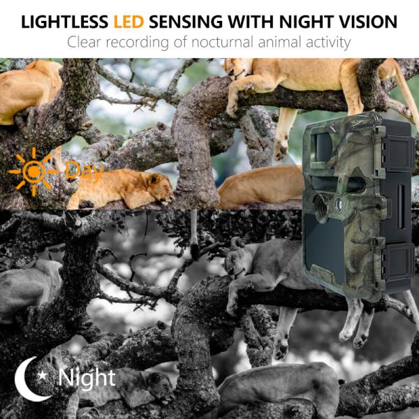 Trail Camera ODM/OEM KW571 impermeável IP67 Sensor CMOS sem brilho 30MP foto 1080P 0,25s velocidade de gatilho visão noturna