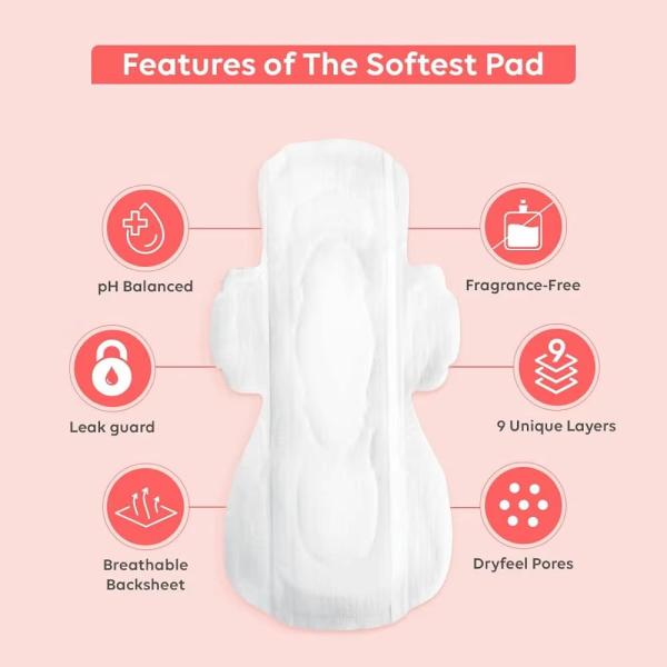 Cotton Menstrual Pads Disposable Women 7 Soft Ultra Care Sanitary Napkins