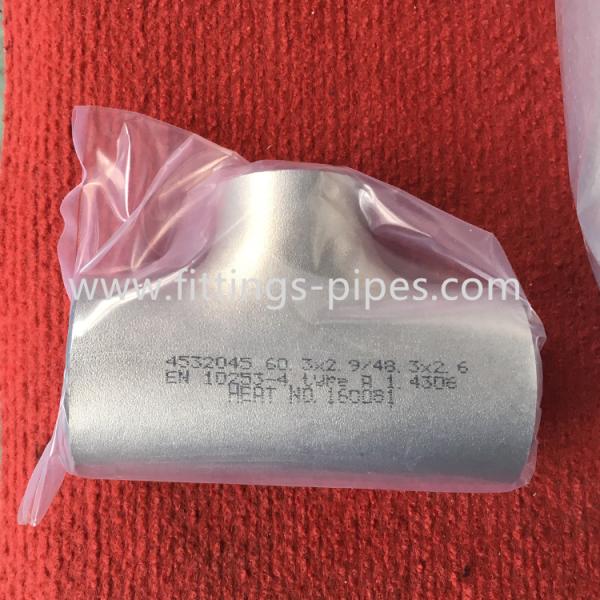 304l 316l Stainless Steel Pipe Tee Butt Weld Sch10s Sch20s Sch30s
