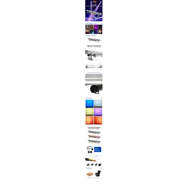 IP65 аудио Dj 18pcs*10W Rgbw 4 в 1 свете приведенном шайбы стены с точкой