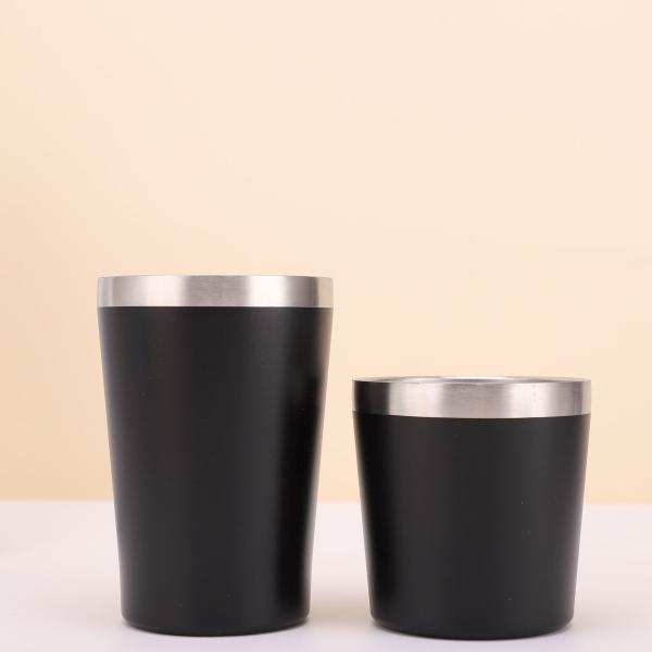 8oz/12oz Customized Double Wall Stainless Steel Mug Stainless Steel Vacuum Insulated Tumbler With Plastic Bpa Free Lid Easy To Clean