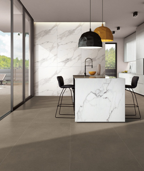 Плитка пола взгляда анти- кухни плитки фарфора взгляда цемента комнаты прожития выскальзывания конкретная