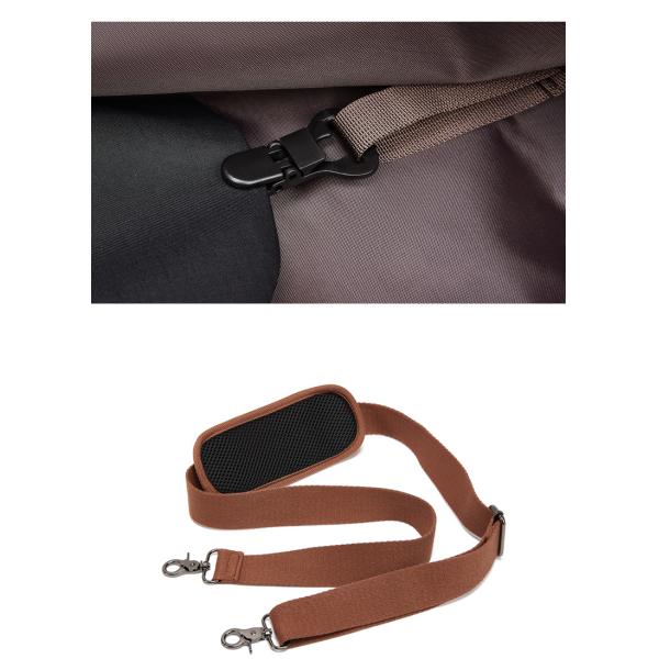 Наружная кожаная сумка для путешествий из ПУ коричневая с отдельным обувным отсеком