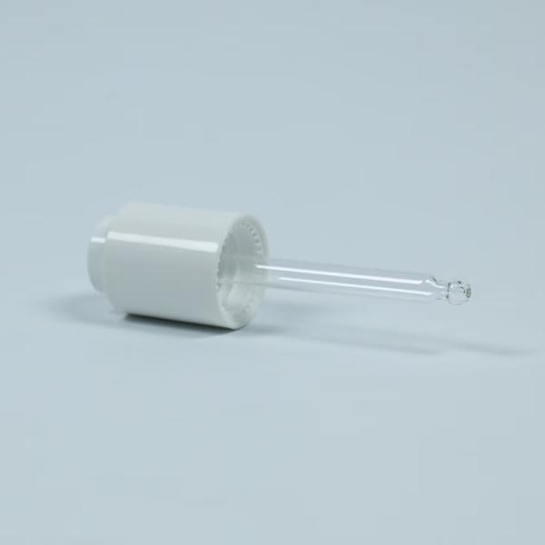 Custom Color 18mm 24mm Glass Pipette Press Down Type Plastic Dropper with Round Shape and Pump Material plastic pp and glass