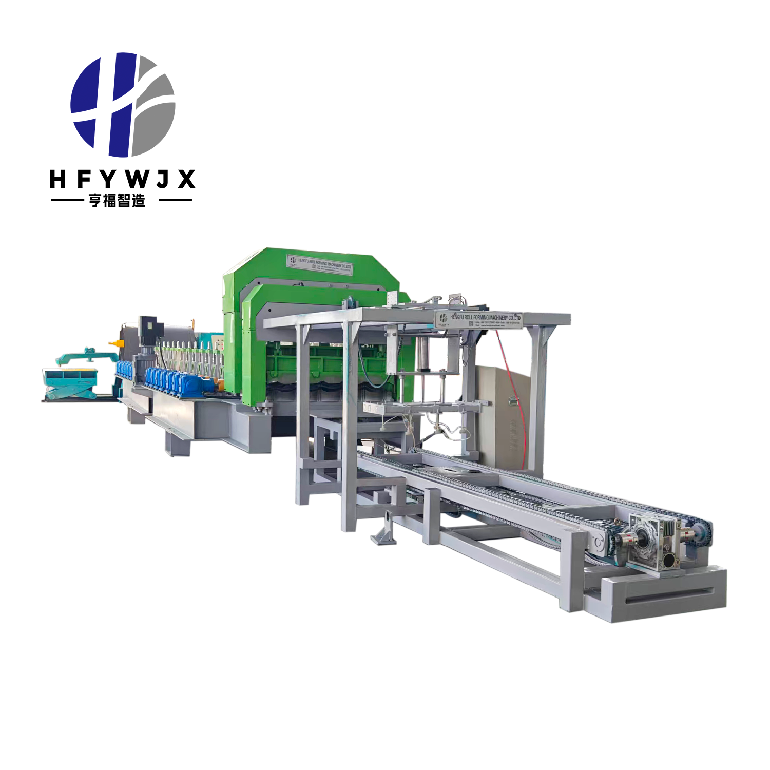 Professional 1110 Glazed Tile Production Line 16-21 Roll Forming Stations PLC Control System
