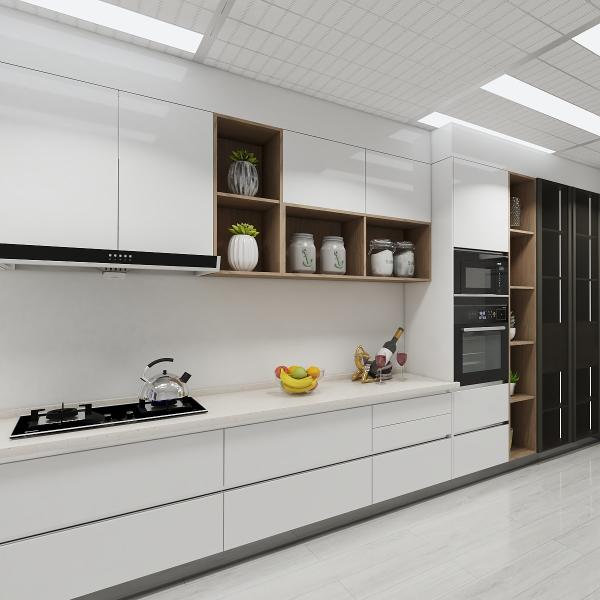 Armazém de cozinha moderno de parede multifuncional de madeira maciça Design moderno