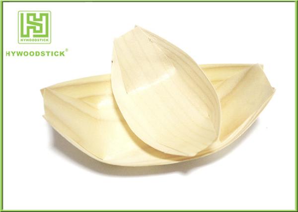 Natural Color House Kitchen Wares Wooden Sushi Boat For Restaurant
