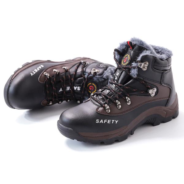 Ботинки доказательства удара током бархата зимы теплые S1P 200J