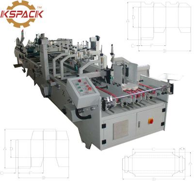 Máquina 7KW 380V de Gluer do dobrador da caixa do cartão modelo de 8900 x de 1100 x de 1350mm KSHG 800