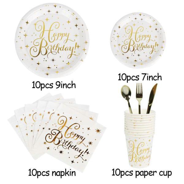 Gold Dots Paper Disposable Party Supplies Paper Cups Plates Tablewares Supplies