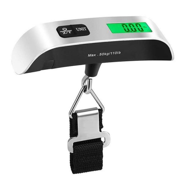 Balance de voyage électronique pour bagages suspendus, valise, pesant 50 kg/110 lb, outil de pesée, balance, portable, affichage numérique LCD