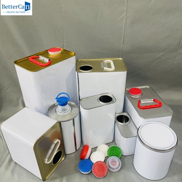 1 литровые прямоугольные пустые оловянные банки с пластиковой крышкой 500 мл круглый металлический контейнер
