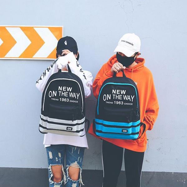 Schoolbag female han edition hits color street backpacks college wind schoolbag canvas backpack leisure computer bag