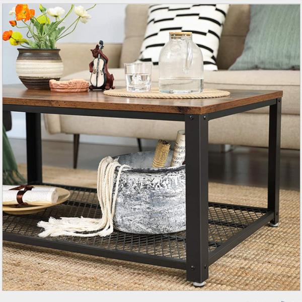 Simple Loft Style Center Table Furniture with Storage American Vintage Retro Design