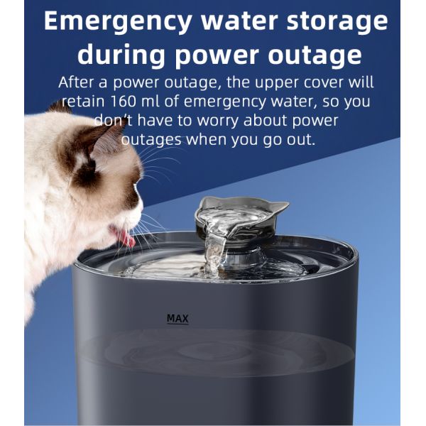 Large 2L Automatic Pet Water Dispenser Stylish New Model PP Pet Fountain LCD Display Time Setting Charging Circulating