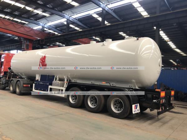 49600liters LPG Semi Trailer 25tons Propane Cooking Gas Road Tanker Trailer