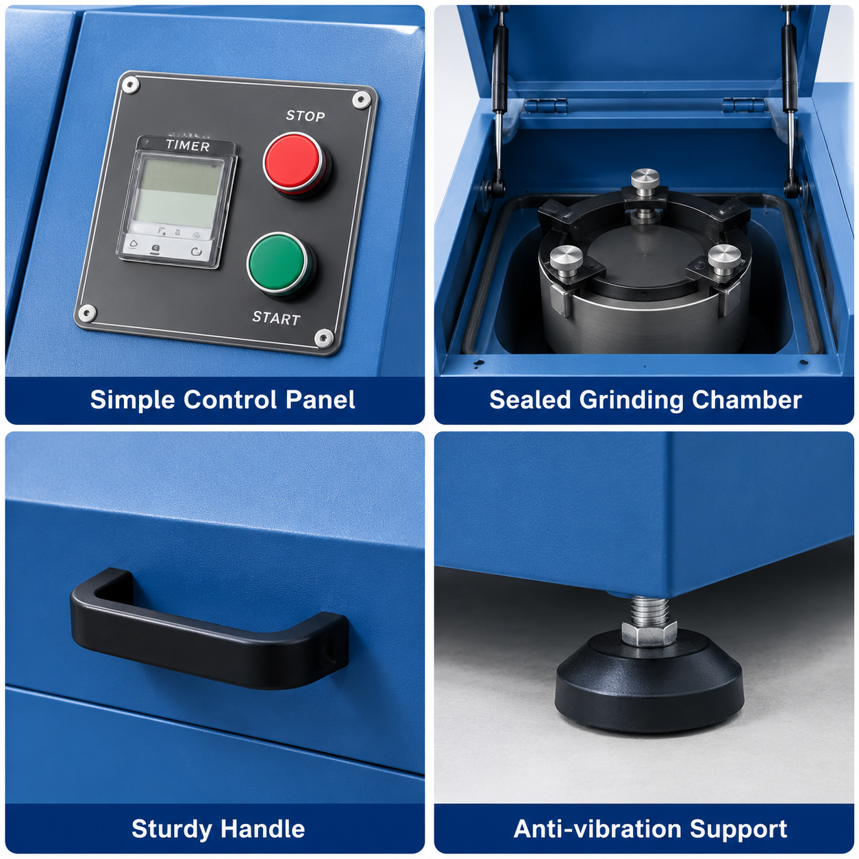 High Speed Laboratory Grinding Machine for Mineral Sample Pulverizing and Analysis