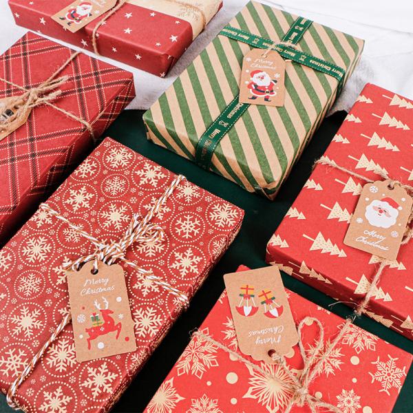 MSD Gift Box Package for Decoration Christmas Holiday Daily Party Kraft Art Wrapping Paper