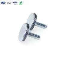 Direito M3 Grindado parafuso de polegar Ajuste manual Grindado parafuso aço carbono azul zinco