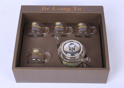 High Grade Glass Tea Infuser Teapot With Warmer And 4 Cups 21oz / 600ml Pot Capacity