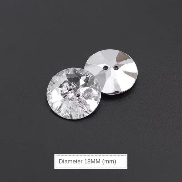 Modern Design Transparent High-End Crystal Glass Buttons Round Two Eyes Acrylic Sofa Decoration for Living Room Hotels Schools