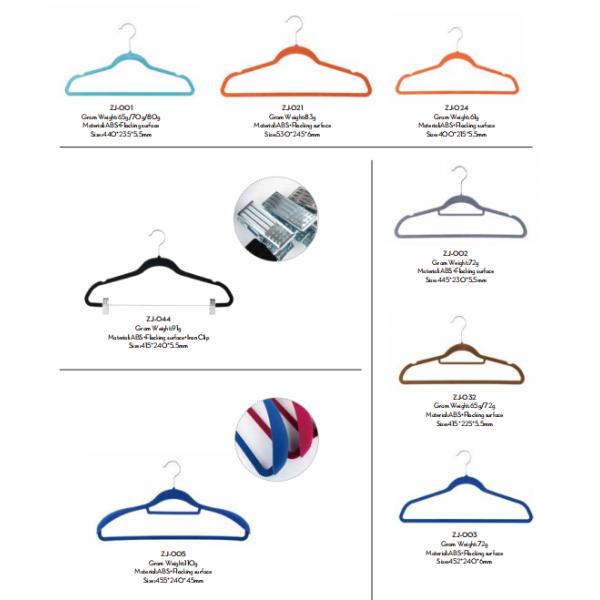 44.5x23.5cm Ultra Slim Black Velvet Non Slip Hangers