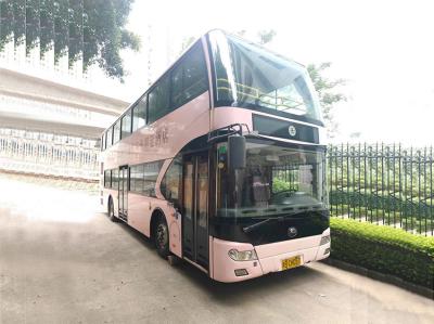 Ônibus de passageiros usados Yucai Diesel 72 lugares Manual ônibus de dois andares de segunda mão
