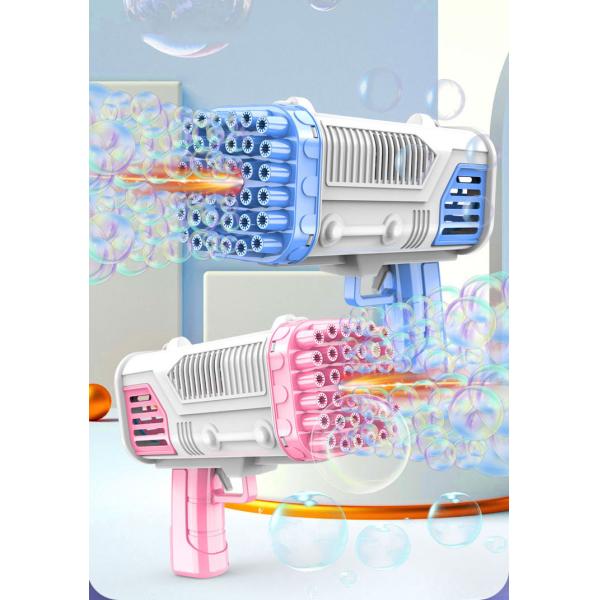 36 Hole Bubble Gun Rocket Launcher Colorful Lights for Children Age Range 2 to 4 Years