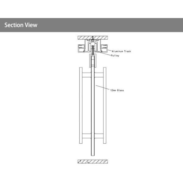 Двойная стеклянная перегородка без рамы Сдвижная стена Двойная стеклянная сдвижная акустическая карманная дверь