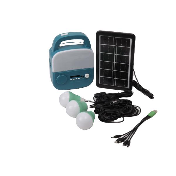 DC Solar Lighting System 41.6WH LED Light with Built-in Bluetooth Speaker and Radio