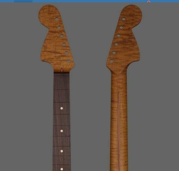 Custom Grand Paddle Guitar Headstock Unfinished Roasted Maple ST Guitar Neck Electric Acoustic Guitar Accept Kinds OEM