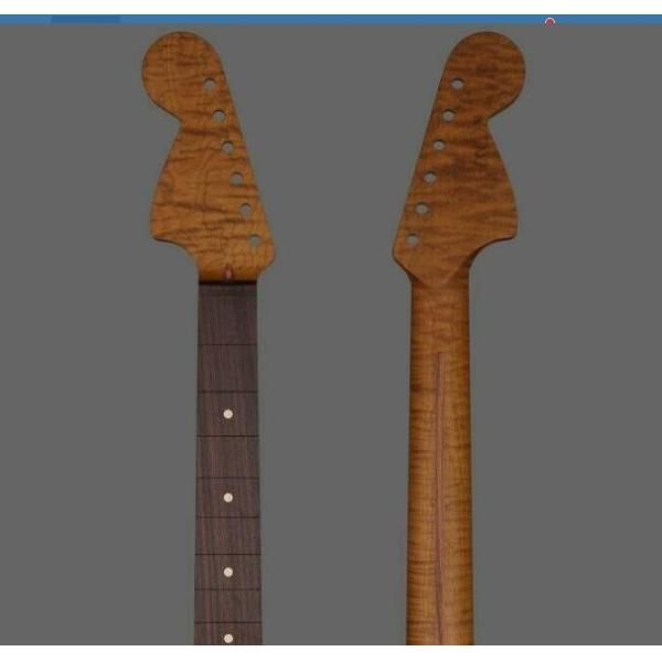 Custom Grand Paddle Guitar Headstock Unfinished Roasted Maple ST Guitar Neck Electric Acoustic Guitar Accept Kinds OEM