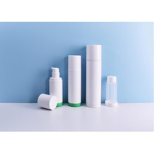 Eco Plastic Refill Airless Cosmeic Packaging Cylinder Round PP Refillable Airless Pump Dispenser Wholesale Custom