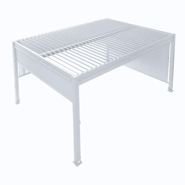 151kg Modern Outdoor Pergola with Bioclimatic Louver Roof and Screen from AJUNION