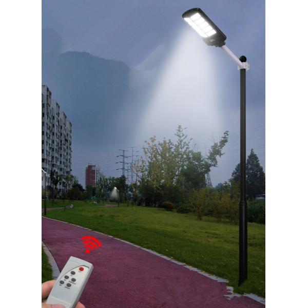 2500Lm Black Solar Garden Street Lamp Smd5730 With IP65 Waterproof For Outdoor