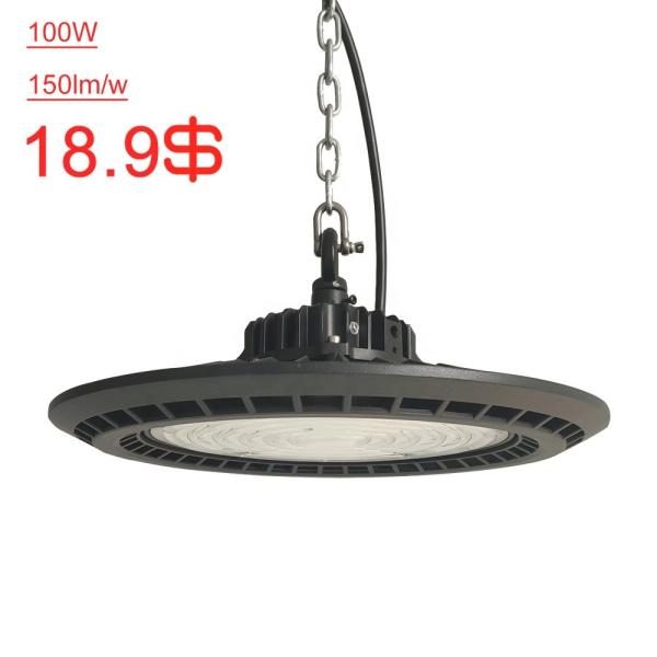Unike 50% off factory price warehouse lighting 5 years warranty 100W UFO LED High Bay Light