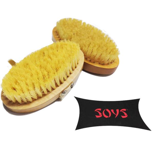 Natural Sisal Bristle Household Cleaning Brushes 13.4cm Shower Exfoliating Brush