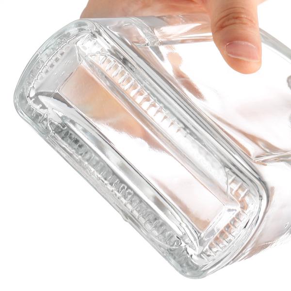 Colarinho de alumínio plástico PP 750 ml Garrafa de licor redonda clara Rectângulo vazio Mini pequeno