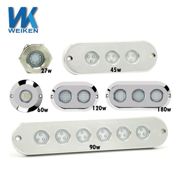 Waterproof SS316 90W Underwater LED Boat Lights