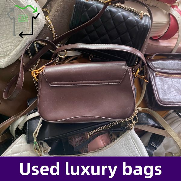 Unisex Leather High Grade Used Bags Old Luxury Brand Bag Mixed Designs 50Pcs