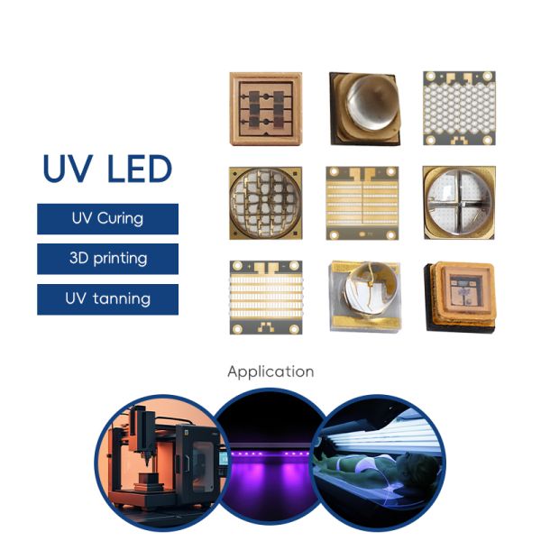 UVB LED Chip with 2-Year Warranty 10000 Working Hours and 5-7V Input Voltage for Medical Phototherapy