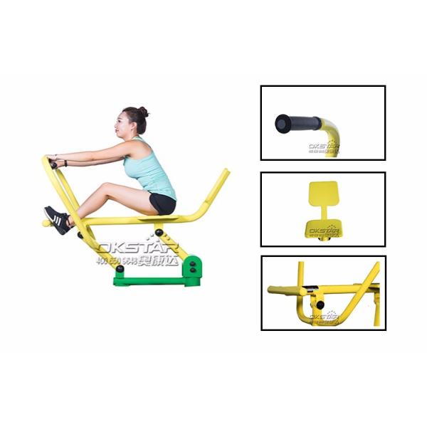 outdoor fitness equipments steel based zinc powder coating outdoor leisure exercise rower-OK-H01