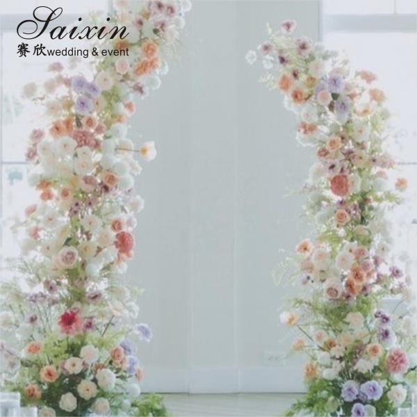 Wedding Backdrop Arch Sheep Horn Door Flower Arrangement Stand Metal Wedding Decoration Backdrop Arch
