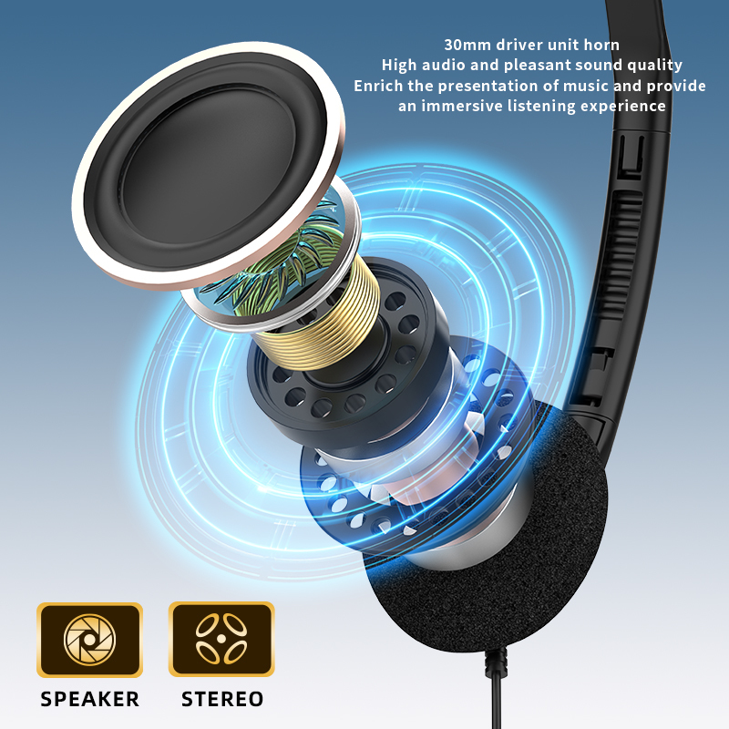 857 Lightweight wired in headphones, 3.5mm jack/C-type plug can be customized for stereo headphones, OEM/ODM customized multi-color headphones, suitable for laptops in aviation museums, school offices
