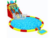 Customized Amusement Park Toys Jurassic Inflatable Sea Water Park With Full Printing